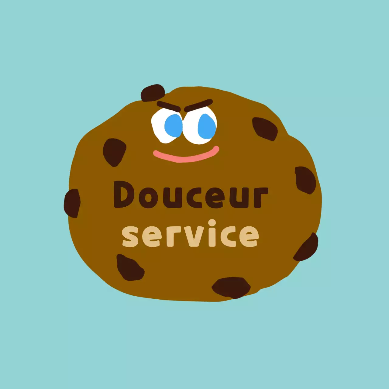 Illustration d'un mignon biscuit à la menthe et au marron