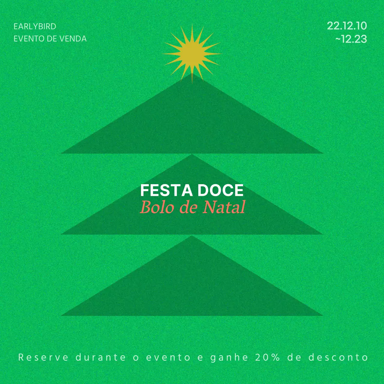 Promova o seu evento de Natal com um conceito verde e simples