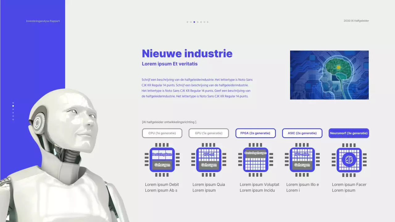 Een strak, blauw thema voor investeringsanalyses