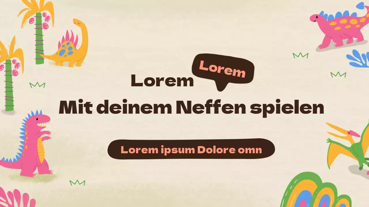 YouTube-Miniaturansicht eines niedlichen Dinosaurier-Illustrationskonzepts zum Spielen mit Neffen