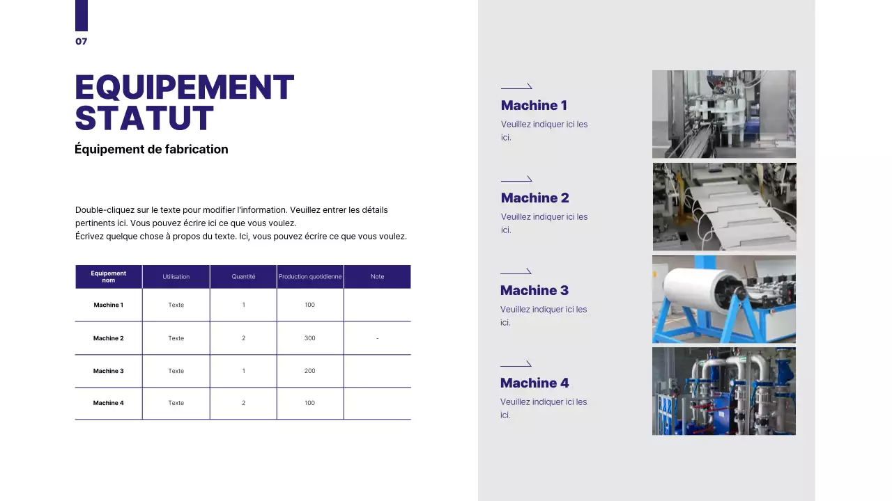 Une proposition organisée avec un graphique en cercle de couleur bleue