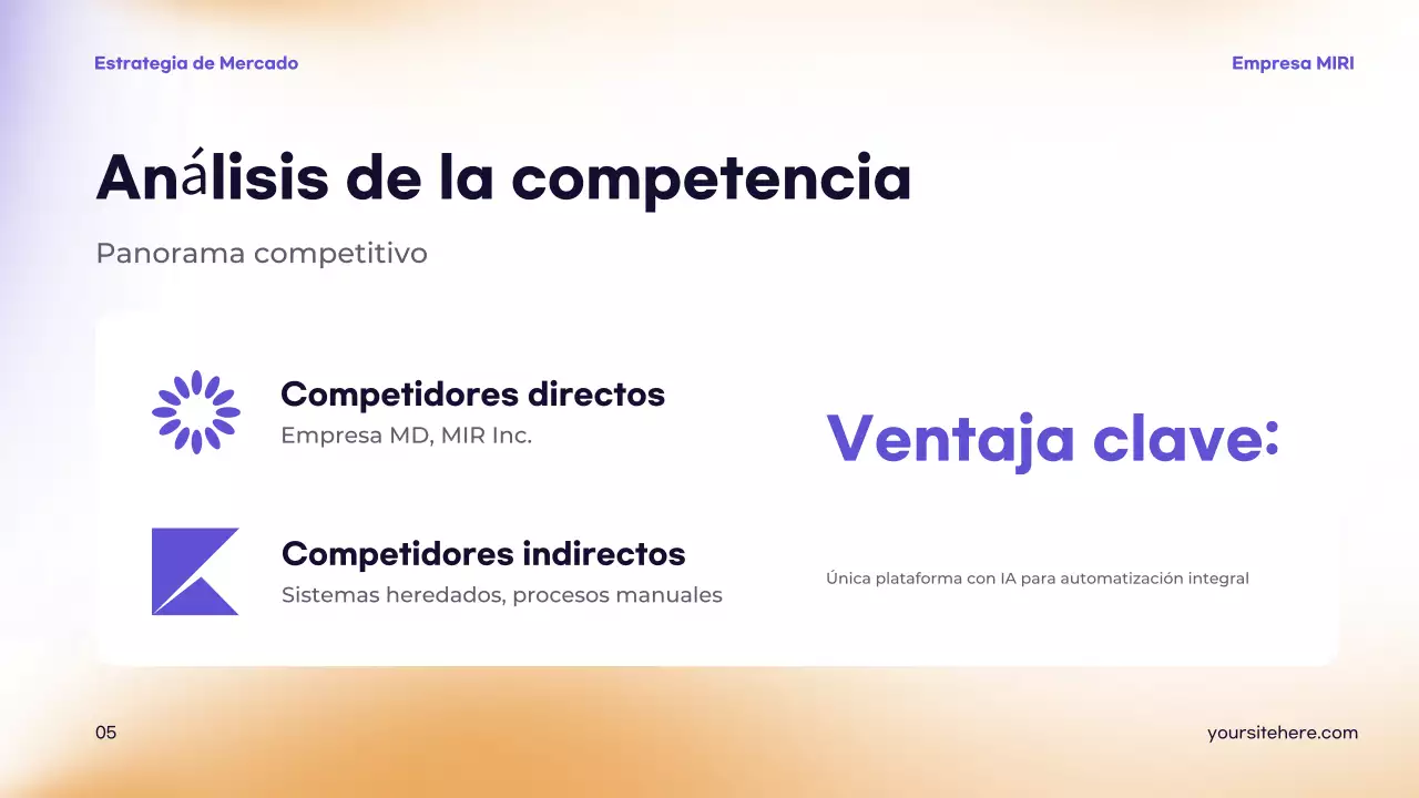 presentación de la estrategia moderna púrpura