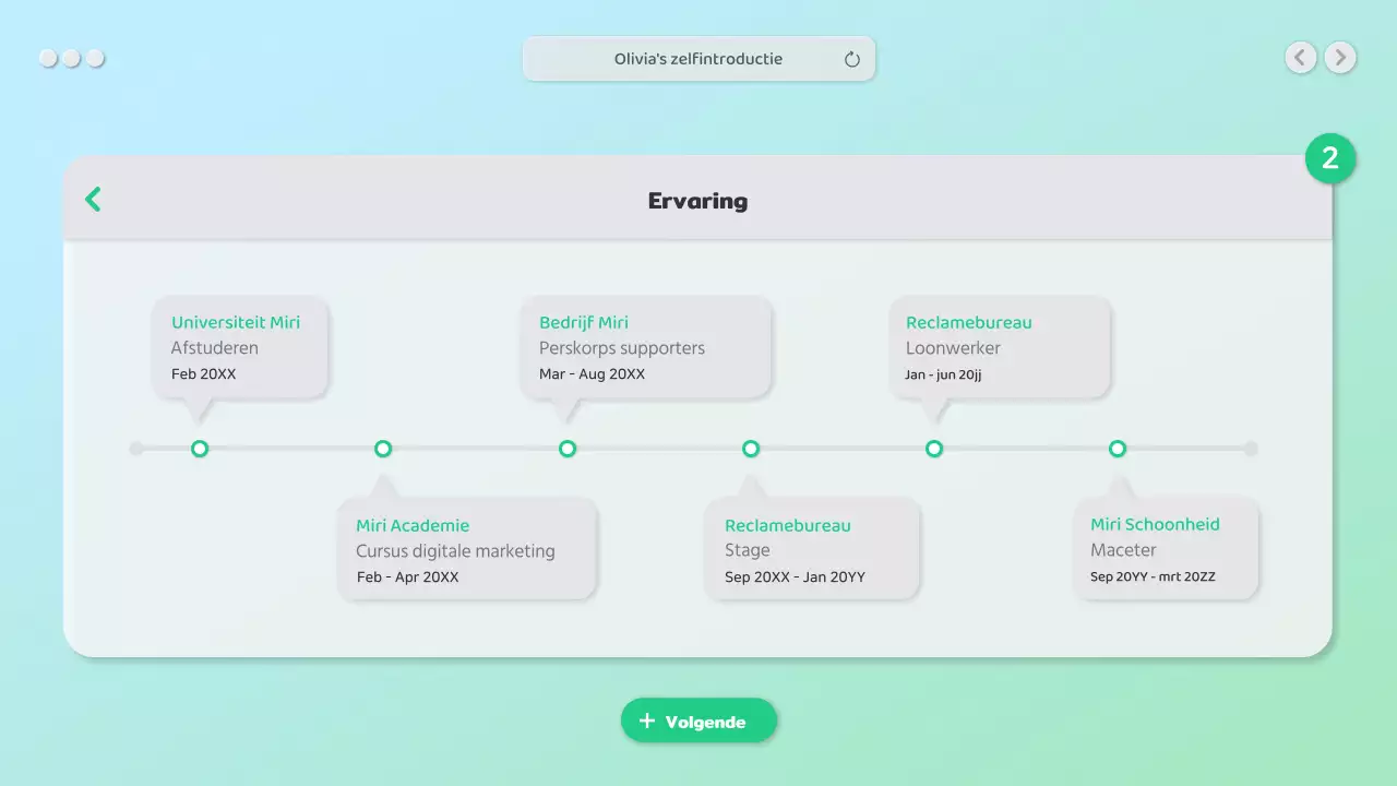 Een schone bio met een groen GUI-concept
