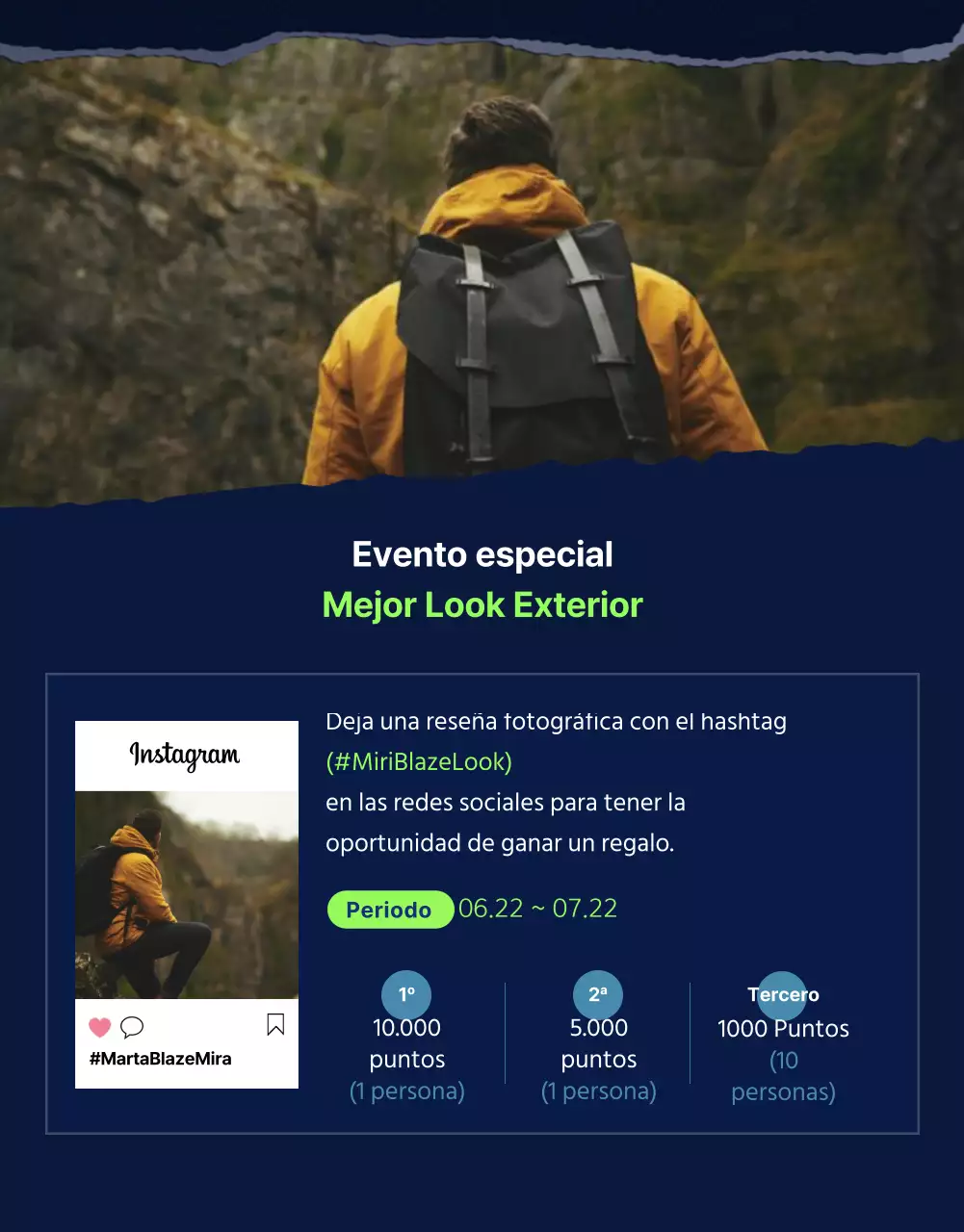 Deportivas y resistentes para exteriores en colores azul marino y fluorescente