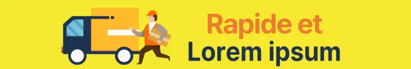 Illustration jaune simple livraison