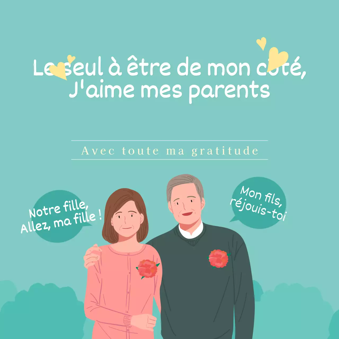 turquoiseFête des mèresVœuxDesign