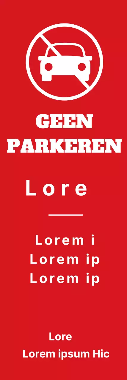 190806_Niet parkeren Banier