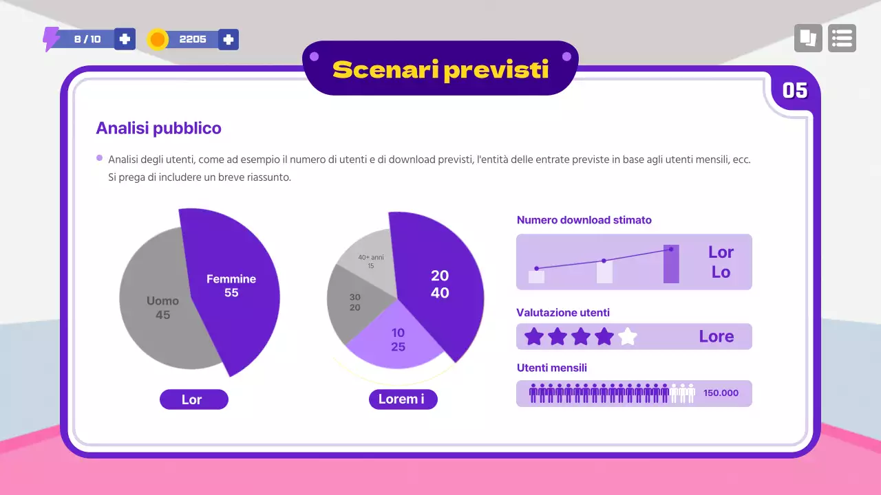 Proposta di gioco scolastico in viola
