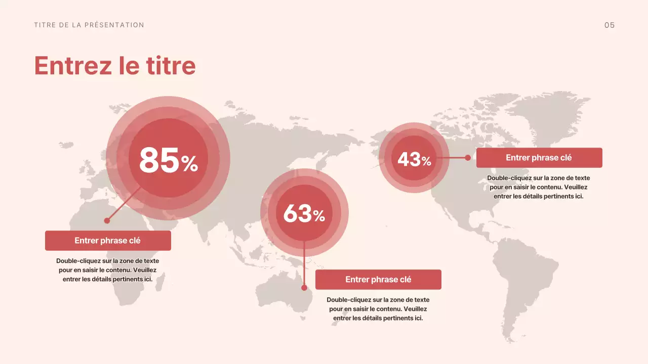 Présentation de différentes mises en page dans des tons rouges apaisants