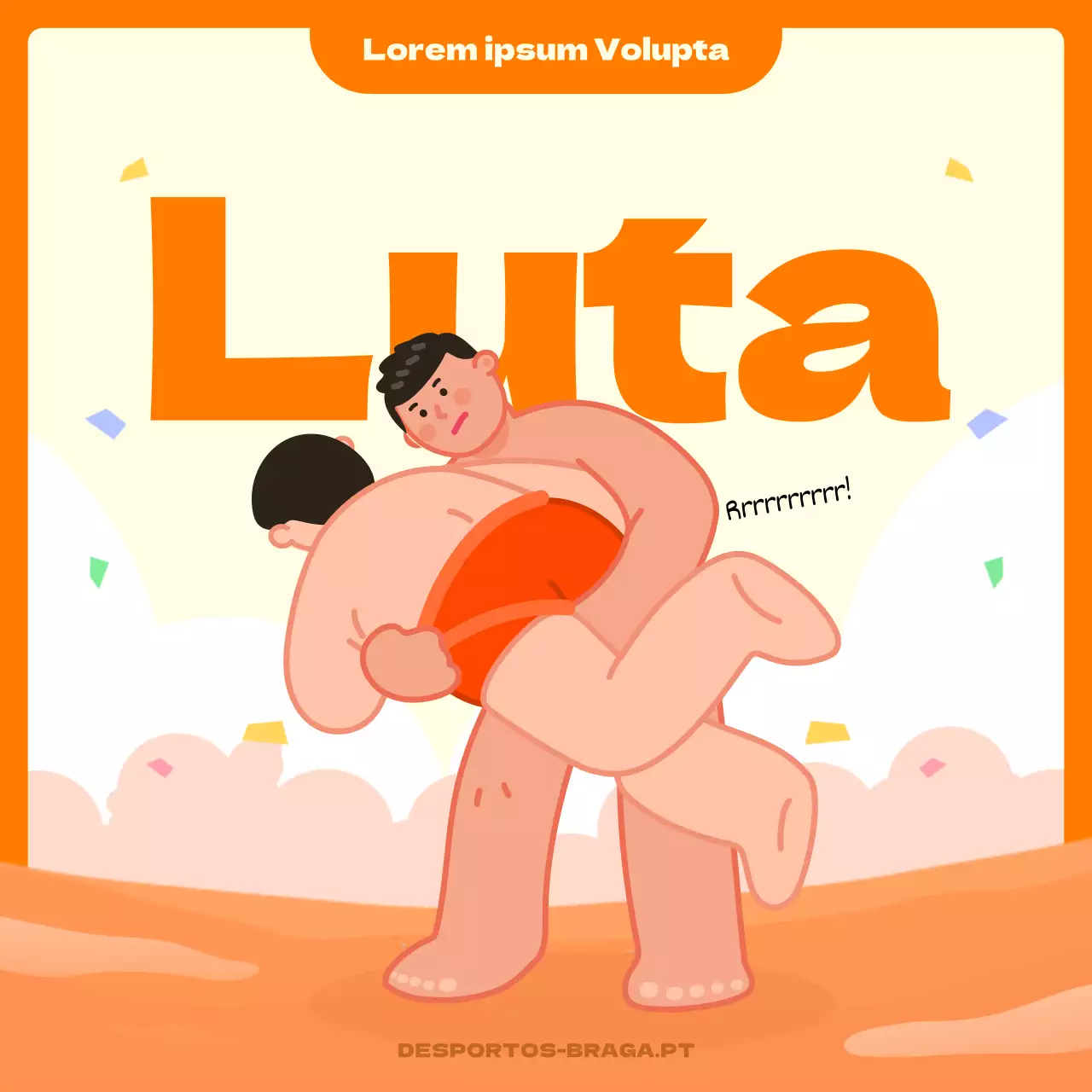 Acerca do conceito de luta livre ilustrado a laranja