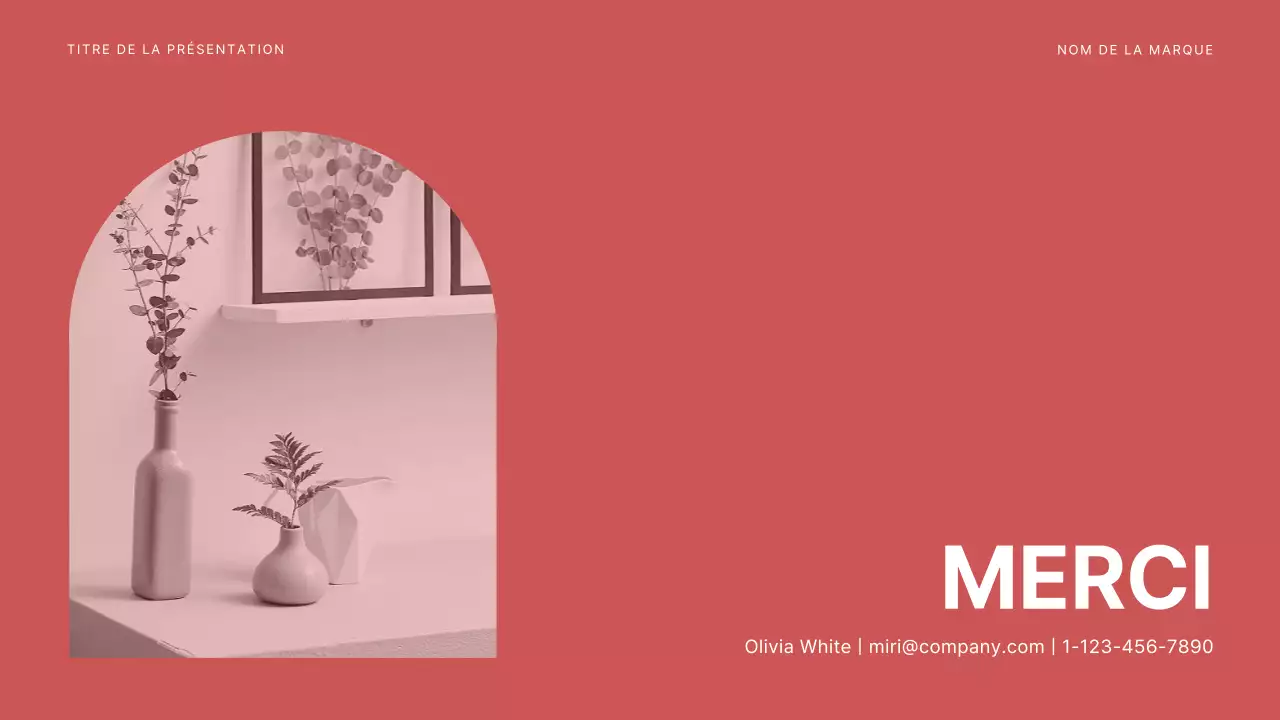 Présentation de différentes mises en page dans des tons rouges apaisants