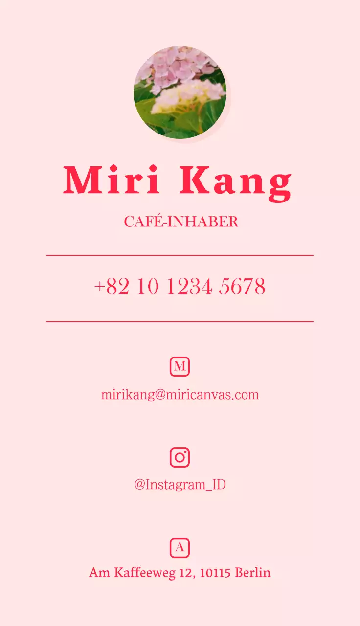 Emotionales Foto-Layout Cafe in Rosa