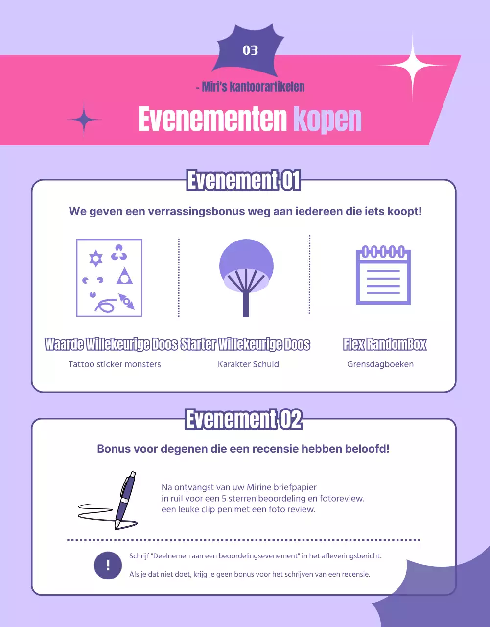 Teken willekeurige gebeurtenis met roze en paarse ronde bollen