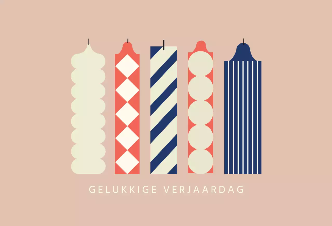 Moderne verjaardagskaart