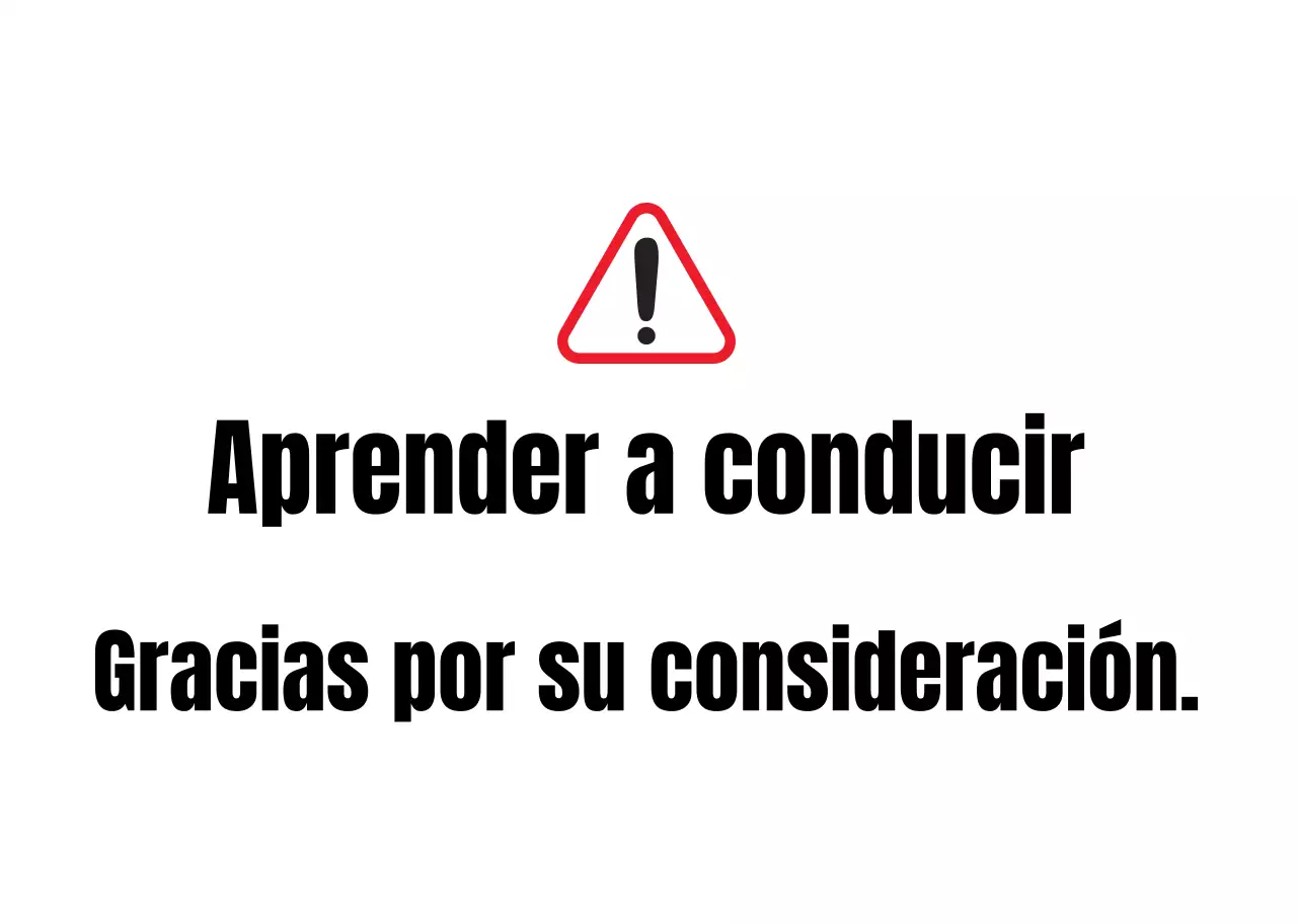 Rojo Negro Legible Guía de conducción para principiantes