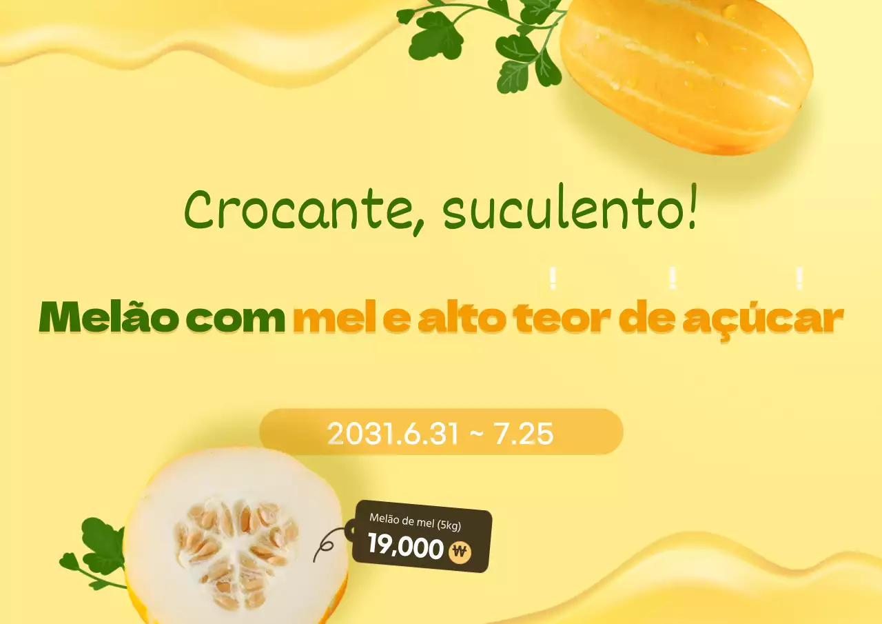 Promover os melões sazonais amarelos e verdes