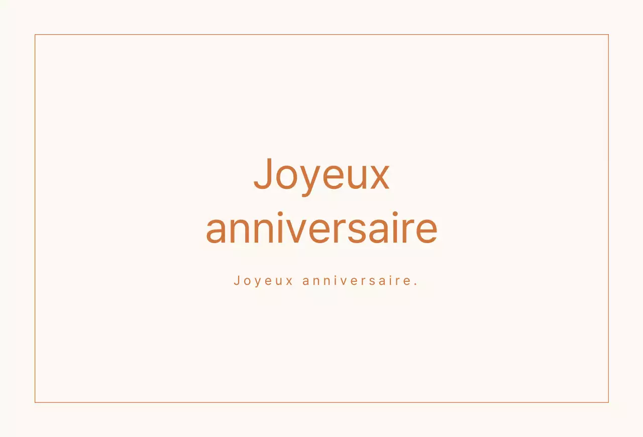 Carte postale d'anniversaire simple