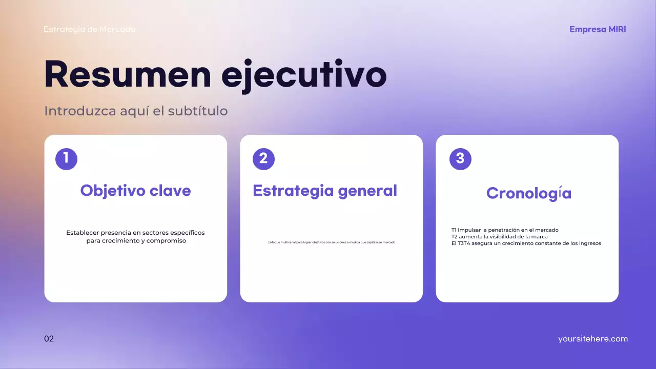 presentación de la estrategia moderna púrpura
