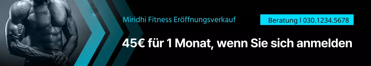 Knackige Gym-Events in Schwarz und Hellblau