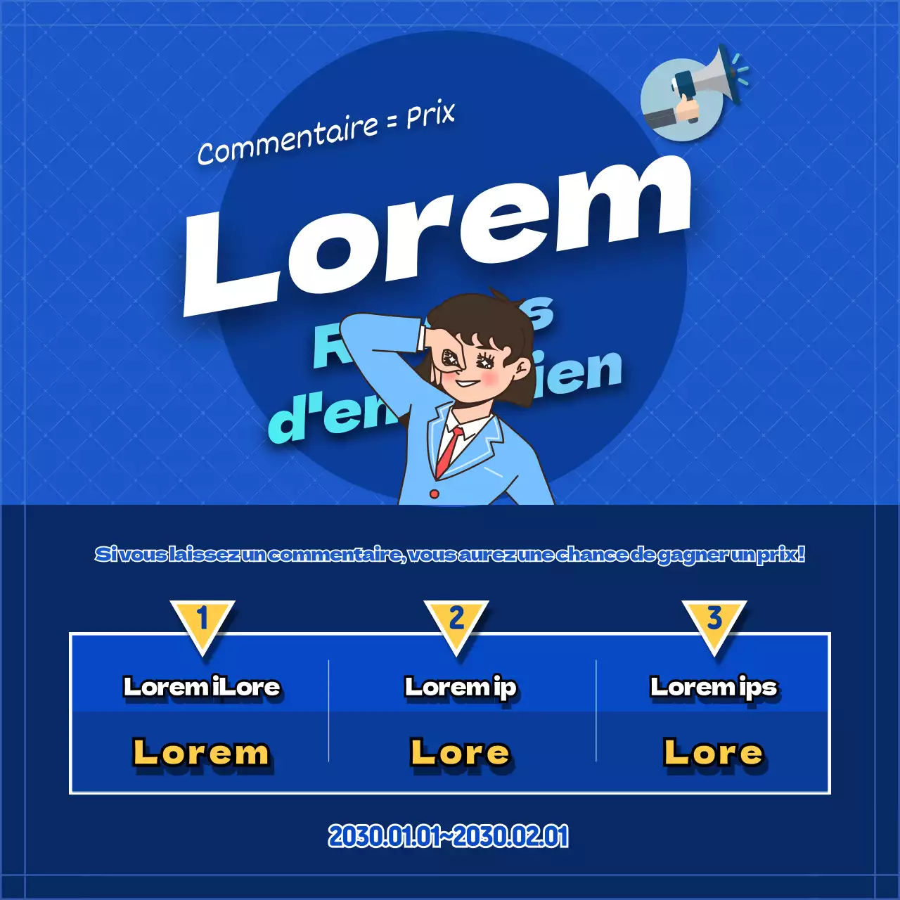 Carte de visite bleue et violettenews