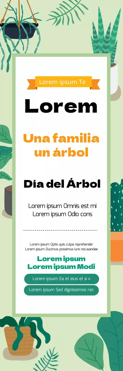 Ilustración verde Bonita promoción del Día del Árbol
