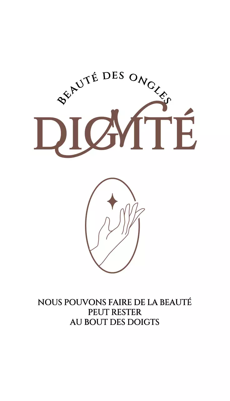 Concept luxueux et simple de salon de manucure en marron et noir