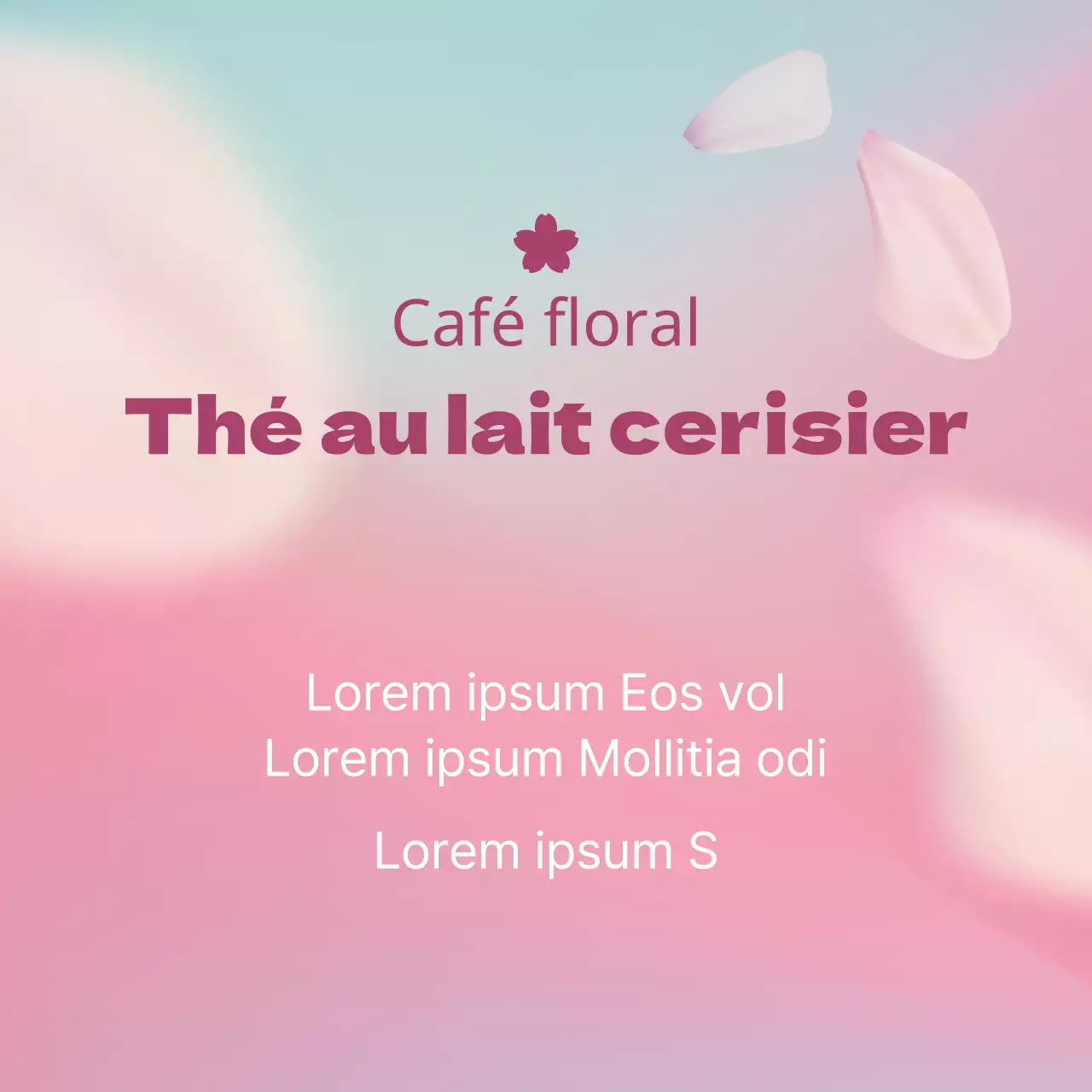 Thé au lait à la fleur de cerisier
