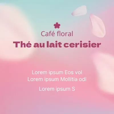 Thé au lait à la fleur de cerisier