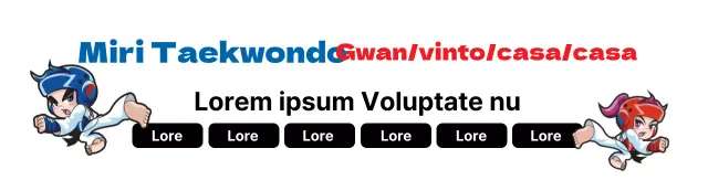 Bianco Rosso Blu Illustrazione Promozione della scuola di Taekwondo