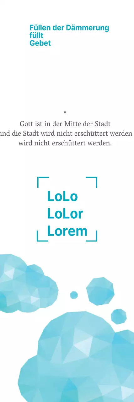 Gebet im Morgengrauen