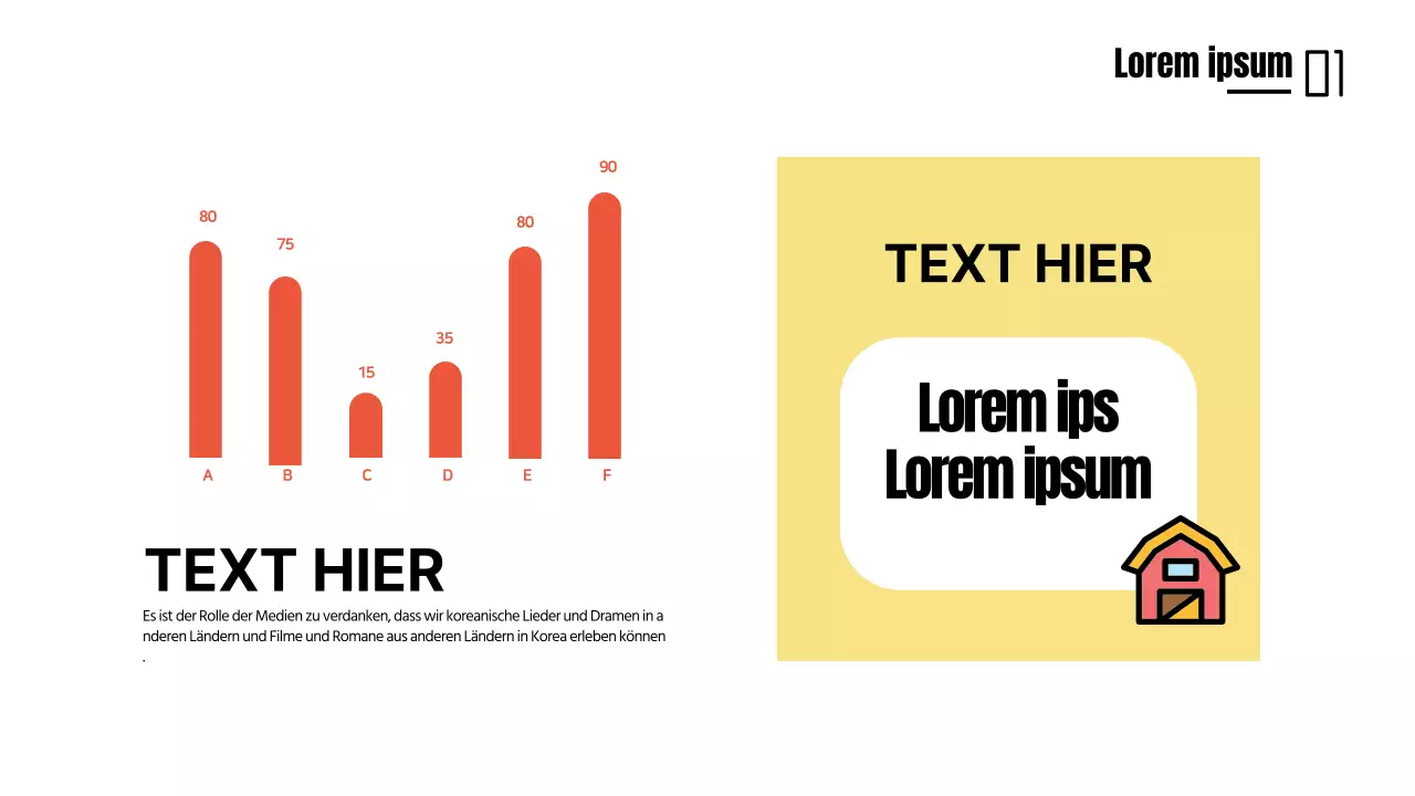 Nettes Konzeptdiagramm in Orange