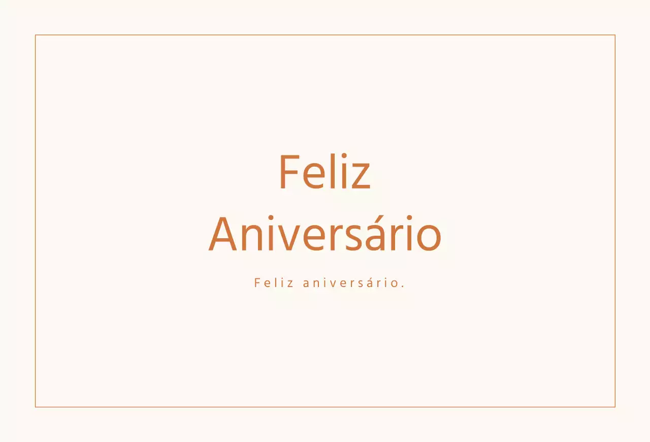 Postal de aniversário simples
