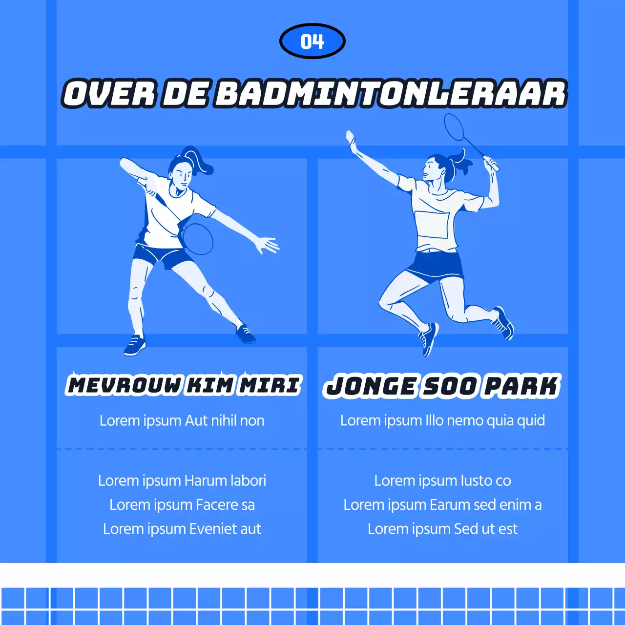 Leden werven voor een sportclub met een blauw badmintonbaanconcept