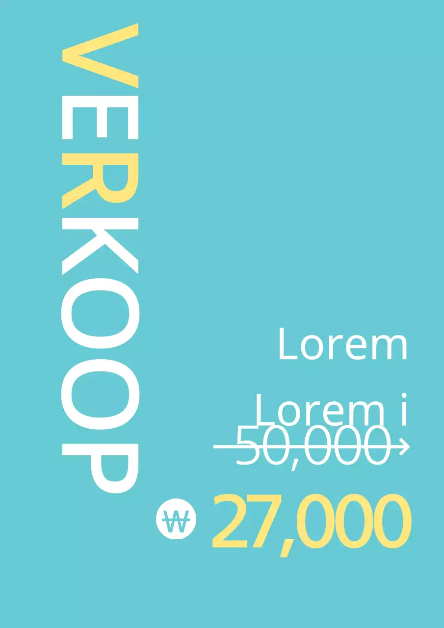 Eenvoudige kortingsflyer voor nagelstudio in lichtblauw en geel