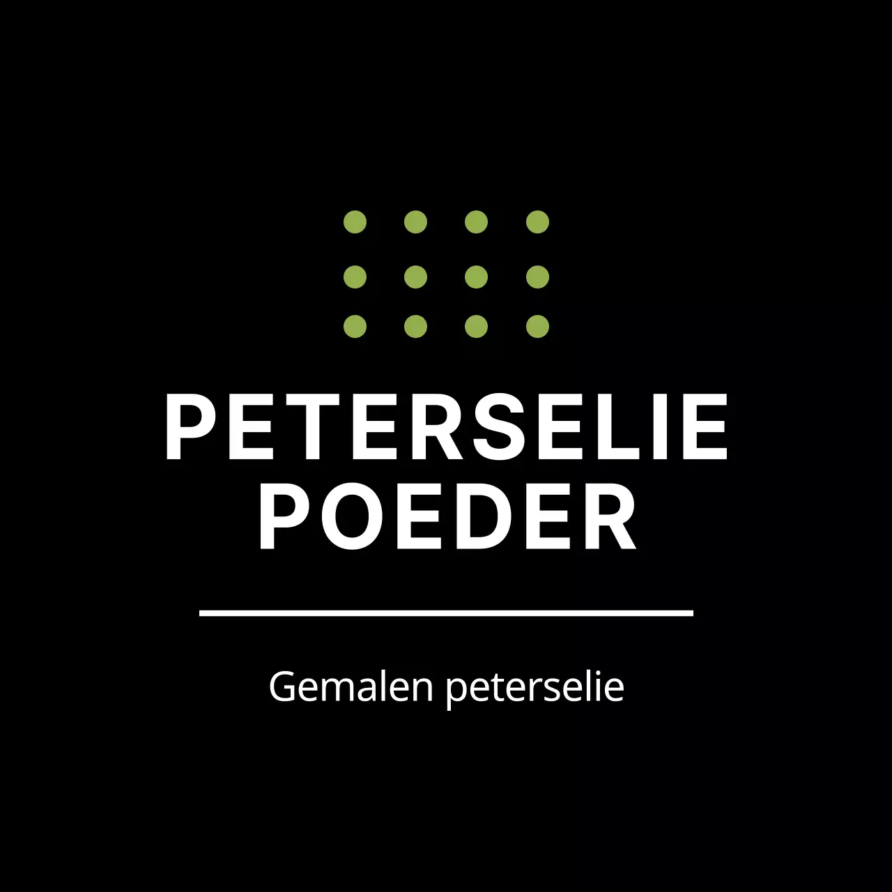 Zwart eenvoudig kruidenetiket peterselie sticker