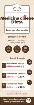 Stile semplice in giallo e marrone Listino prezzi del programma dietetico di medicina cinese