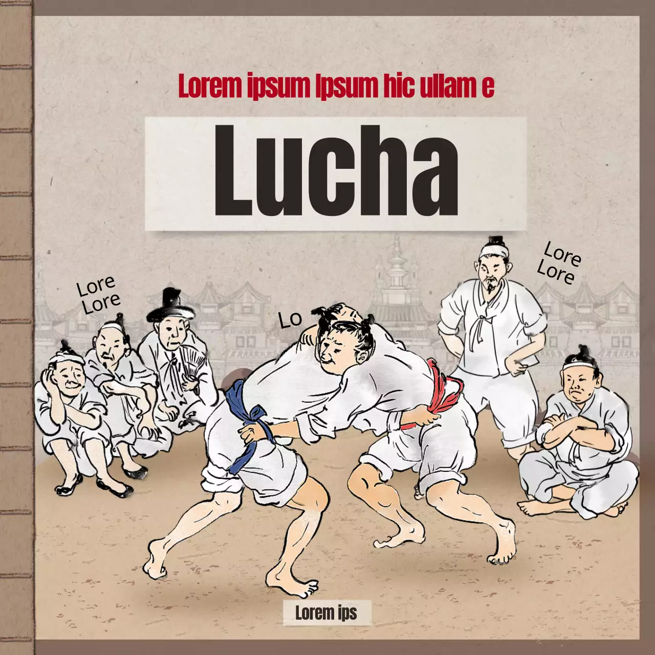 Diseño clásico con un fondo de libro tradicional de color marrón Diseño clásico con un fondo de libro tradicional de color marrón Costumbres del Año Nuevo Chino Tarjeta de lucha Noticias