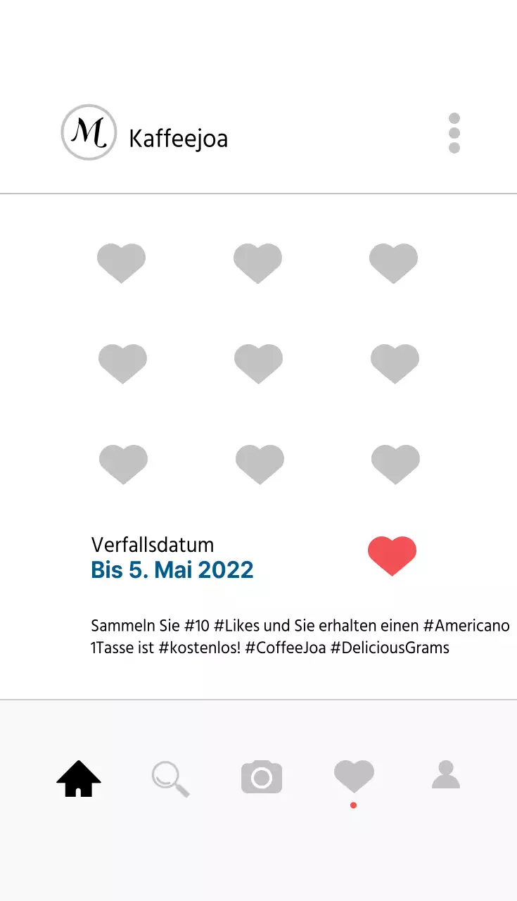 Instagram-Stempel-Coupon