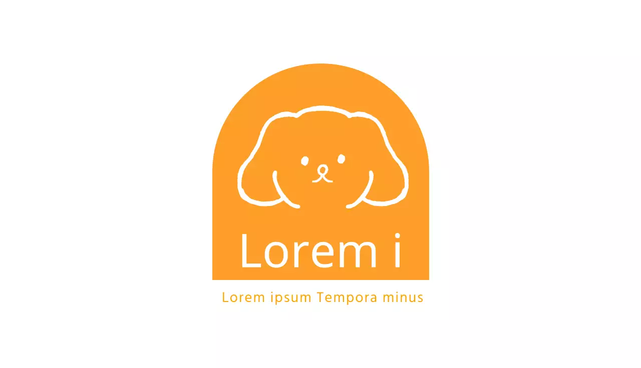 Schattig huisdier cafe visitekaartje met gele hond illustratie