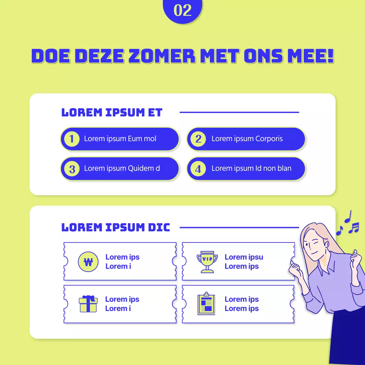 Werving van blauwe en gele filmfestivalsupporters