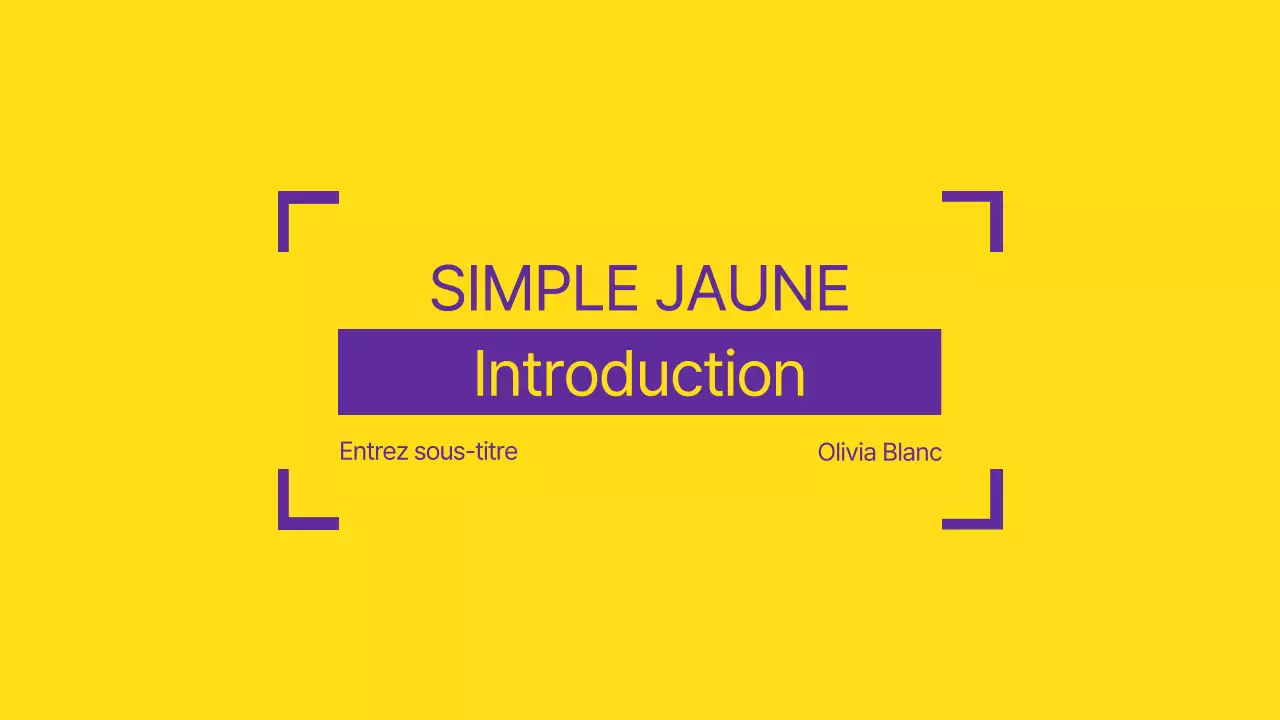 Une présentation forte et nette en jaune et violet