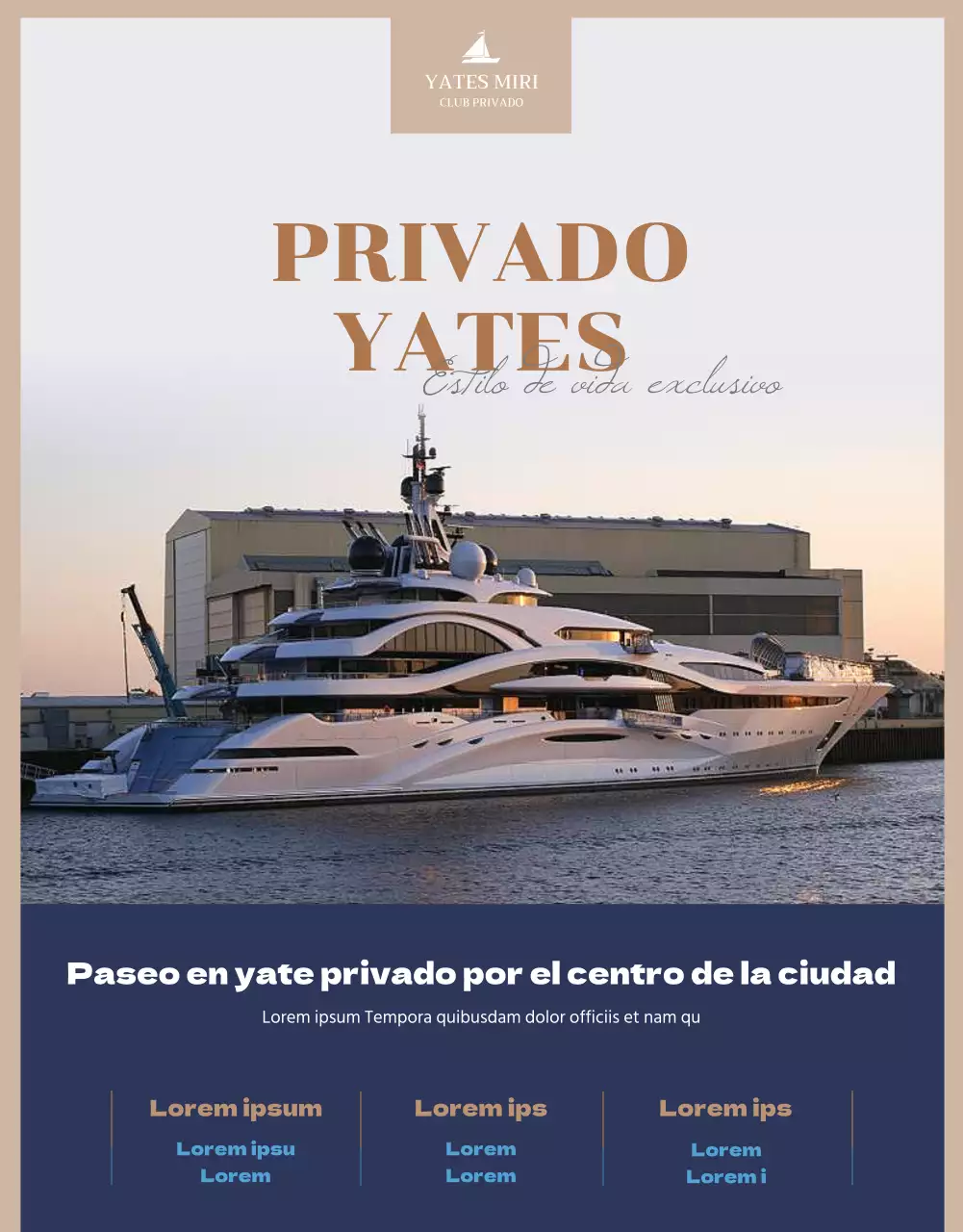 Un club náutico privado en la marina dorada