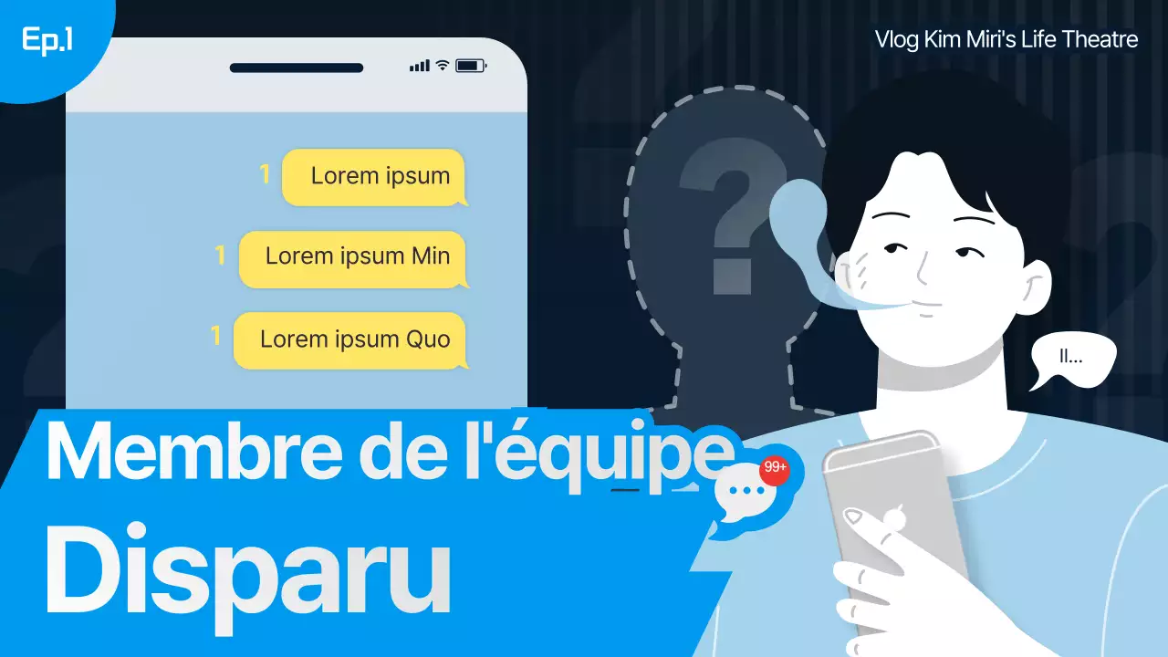 Illustration bleue de la vignette YouTube