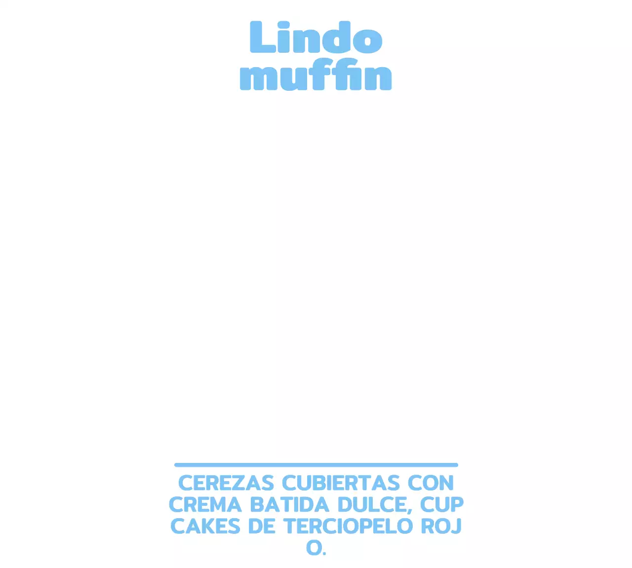 Simpático personaje de cupcake para productos de cafetería