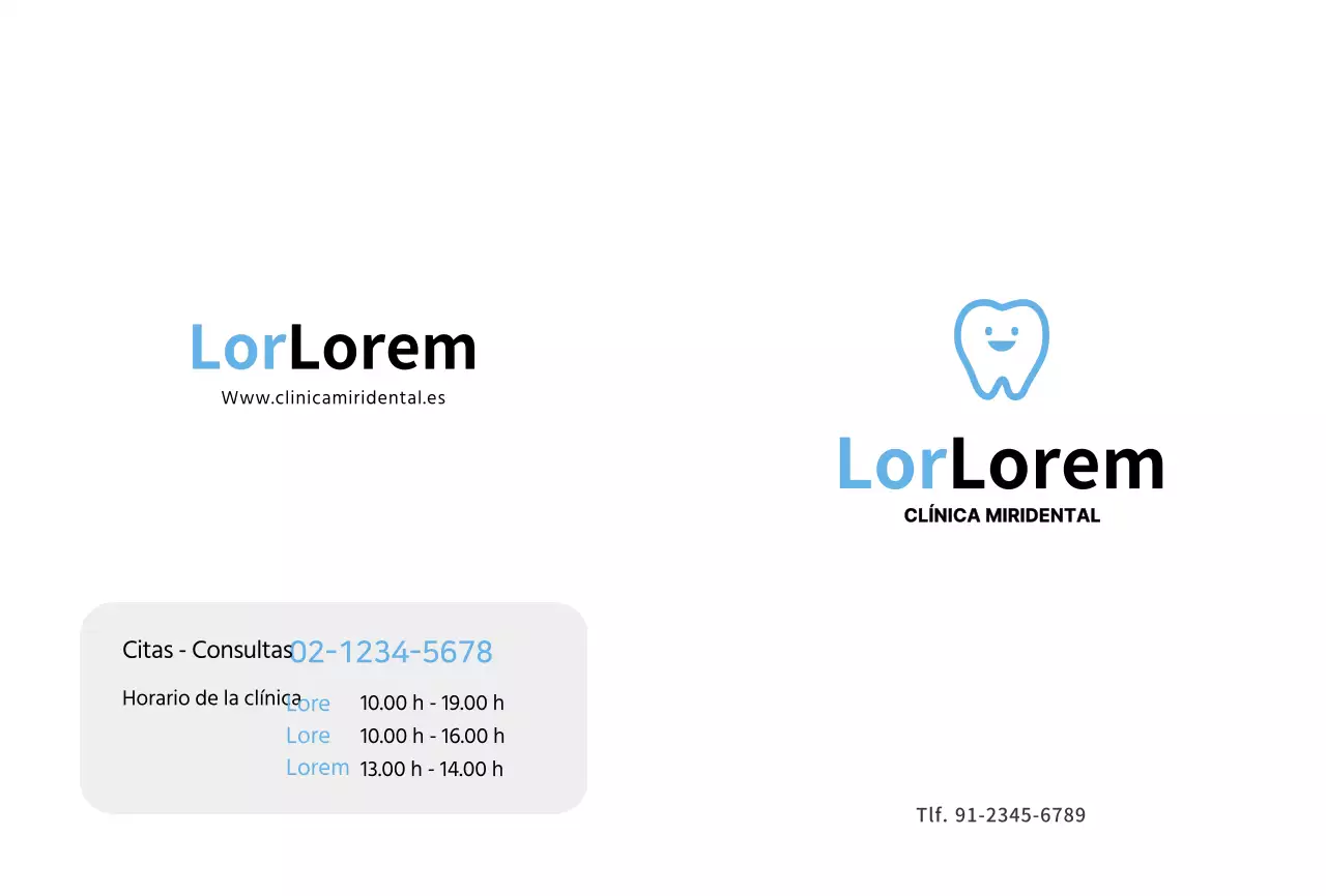 Postal blanca sencilla para tarjetas de citas dentales