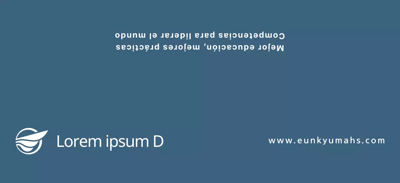 Un concepto sencillo con texto en azul oscuro para promocionar un instituto de arte.
