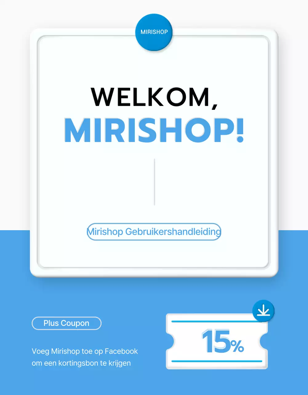 Zo gebruik je de lichtblauwe standaardstijl voor winkelcentra