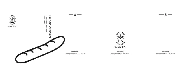 Faites la promotion de votre café et informez-le avec une illustration simple et mignonne d'une baguette de pain.