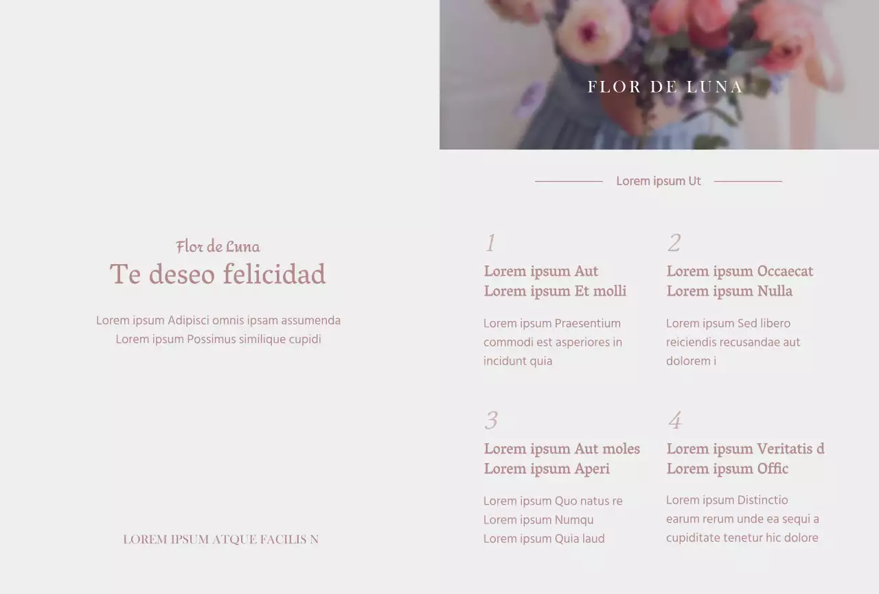 Para promocionar una floristería en rosa vintage