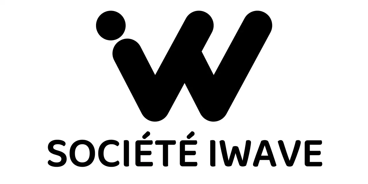 Logo de l'entreprise avec un simple symbole alphabétique noir